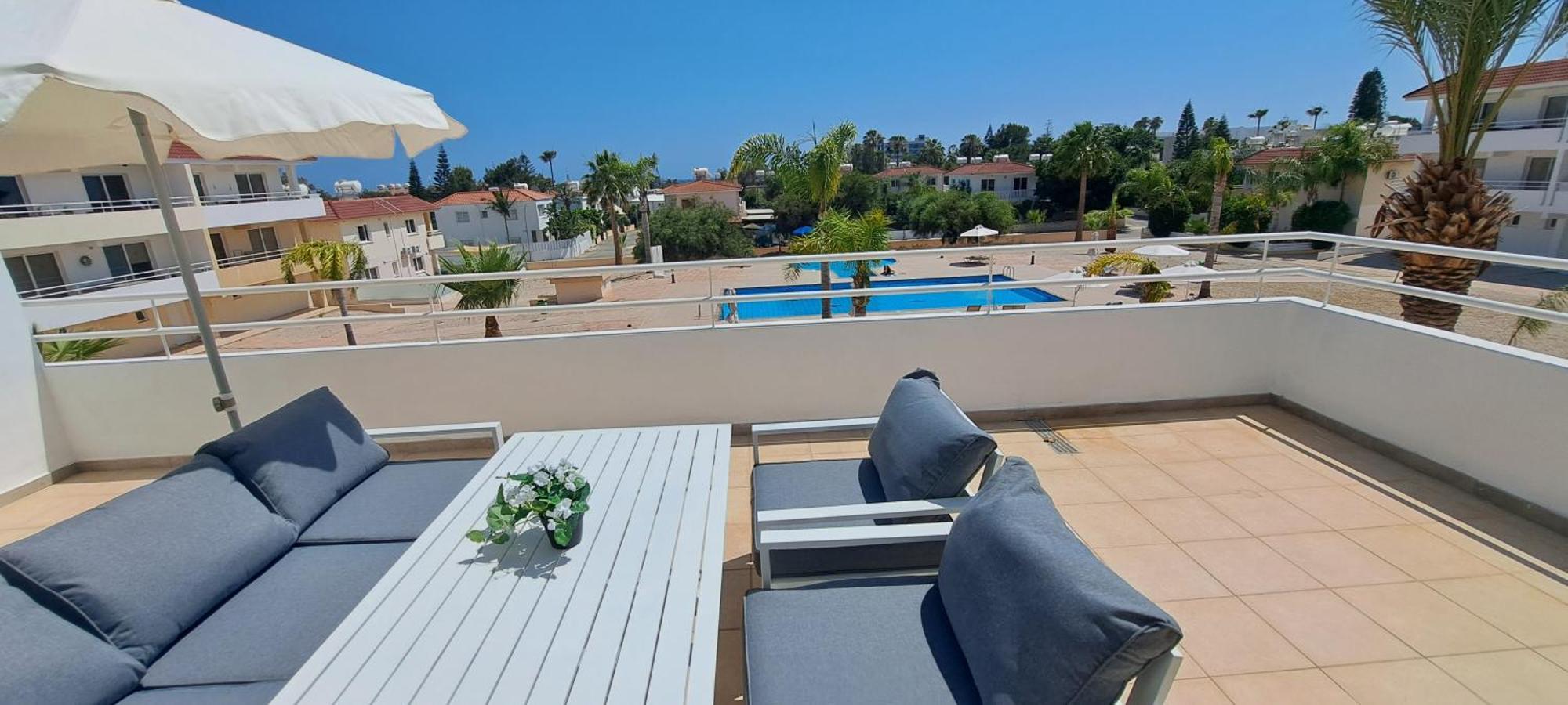 Nissi 3 Pool View 2 Bedroom With Large Veranda Apartment Agia Napa